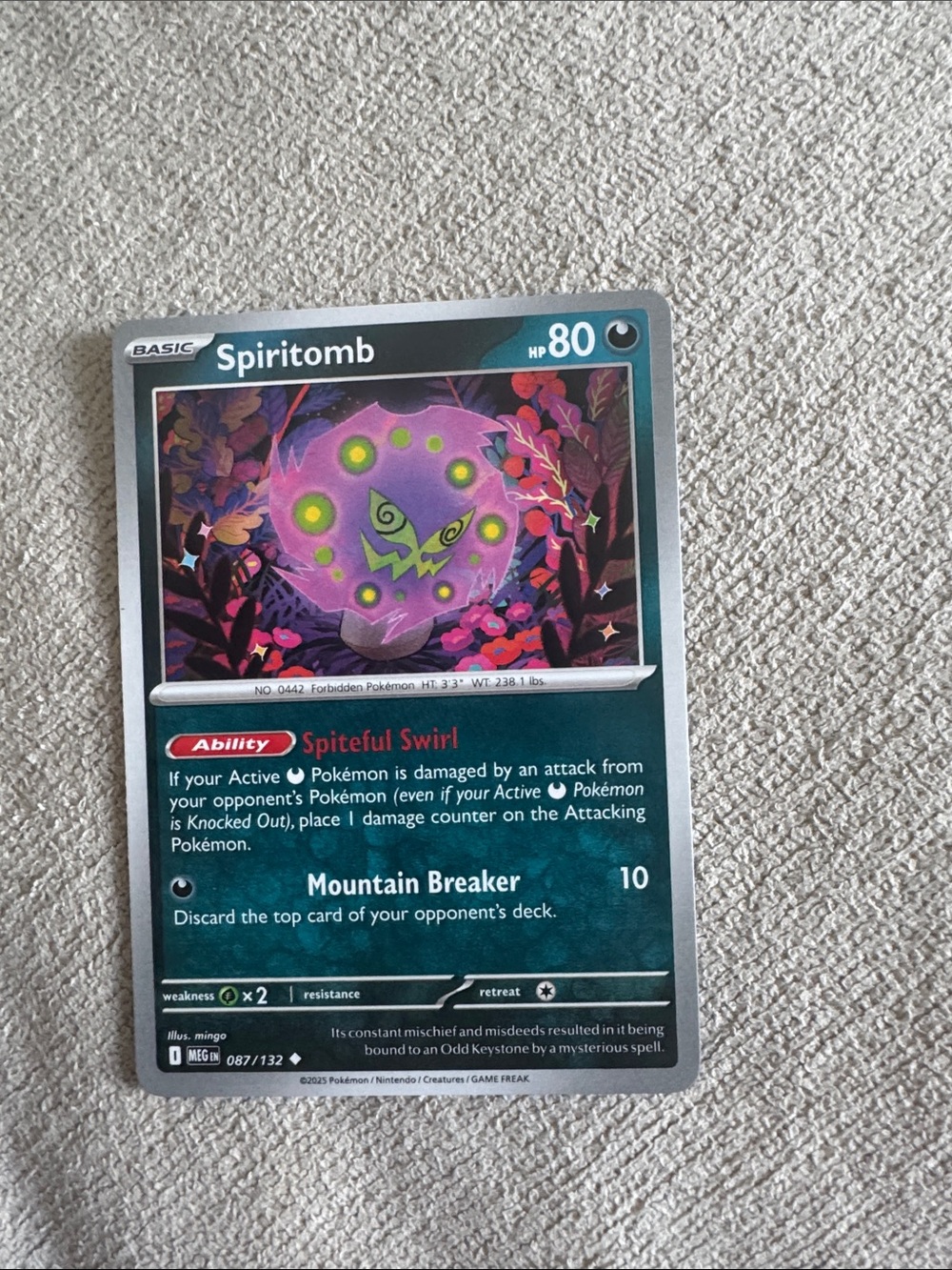 Spiritomb Pokémon Card